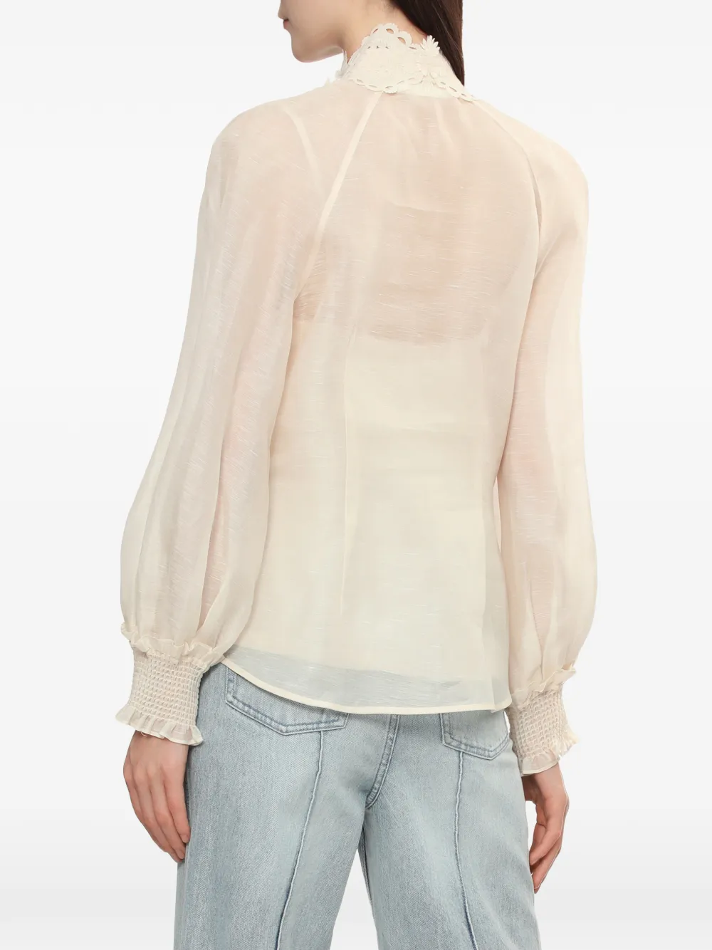 Zimmermann Rebellion Blouse In Neutral