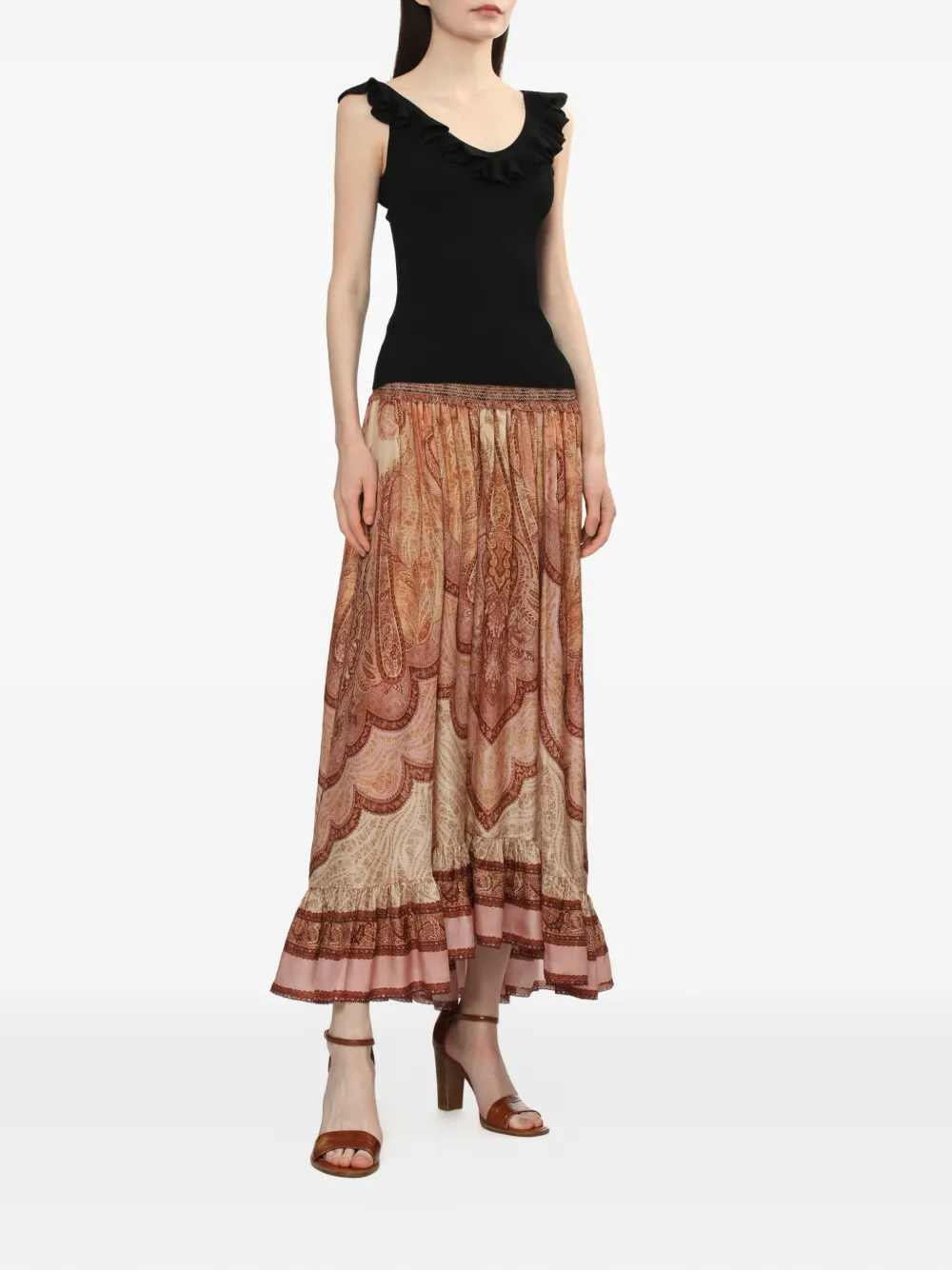 Zimmermann Fine-ribbed Top In Black