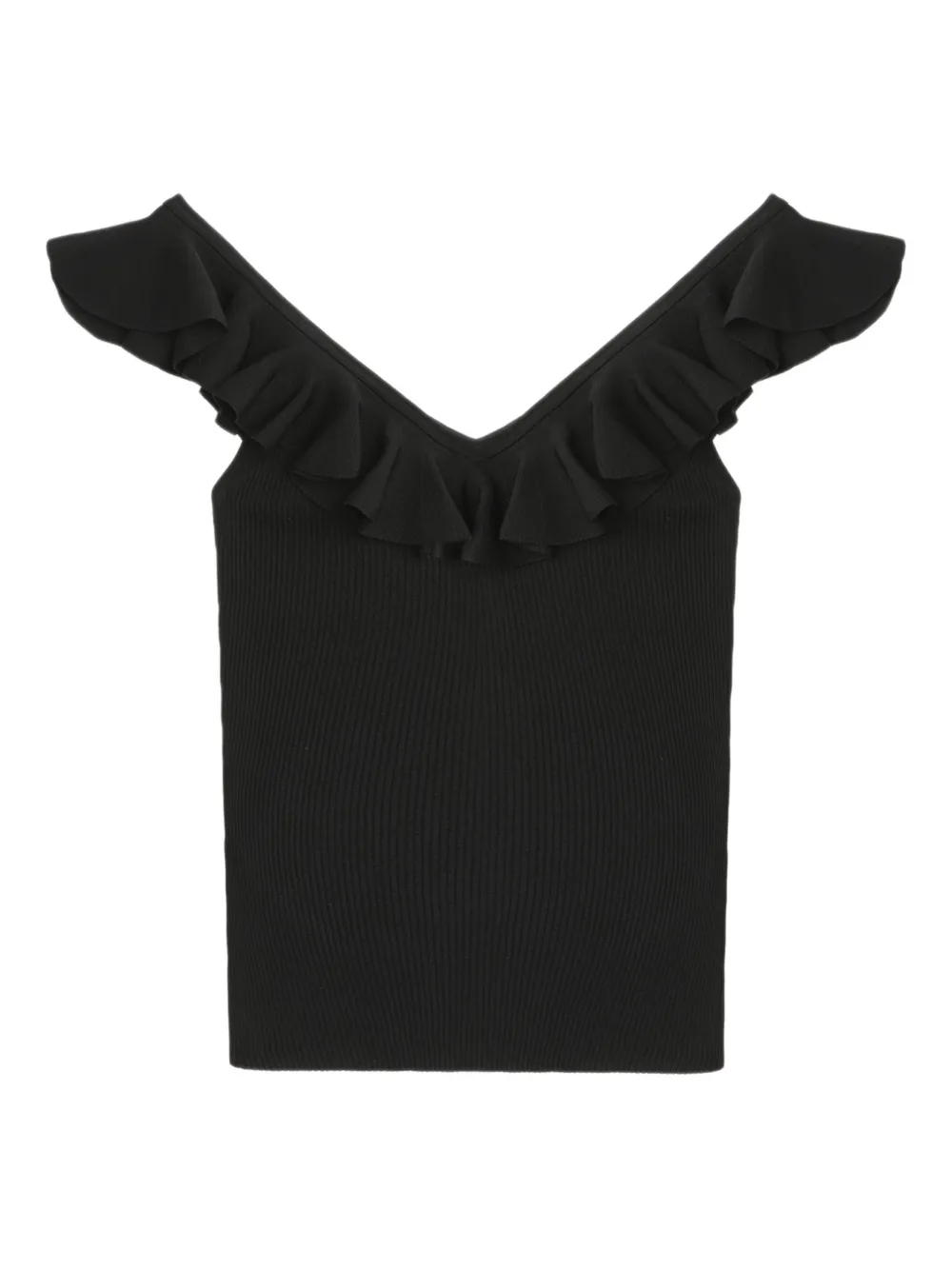 Zimmermann Fine-ribbed Top In Black