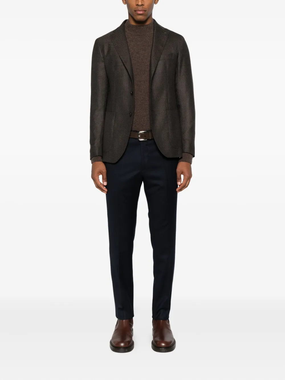 Tagliatore Broek met knoopsluiting - Blauw