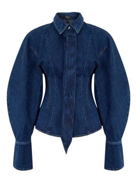 A.W.A.K.E. Mode balloon-sleeve denim shirt