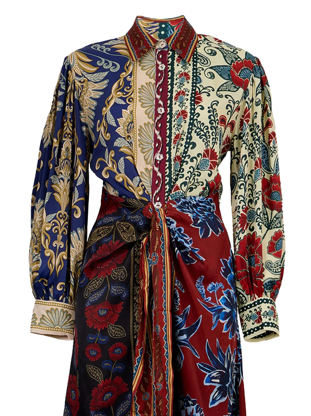 FARM Rio Midi-jurk met bloemenprint Rood