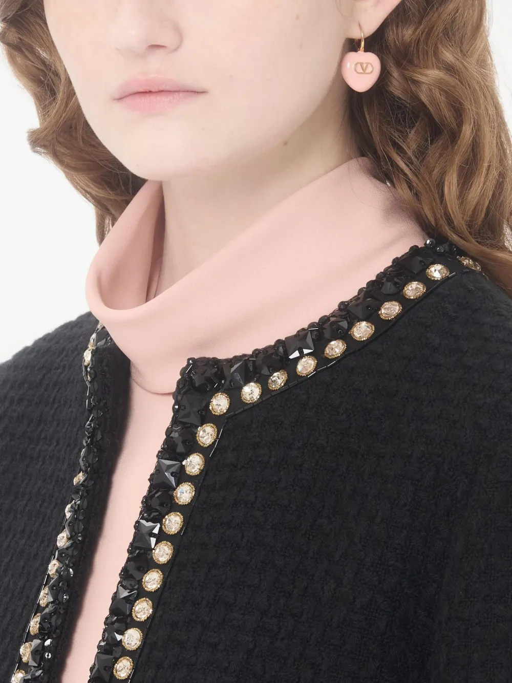 Valentino Garavani Coeur Royal oorbellen - Roze