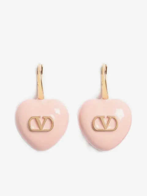 Valentino Garavani Coeur Royal metal and enamel earrings