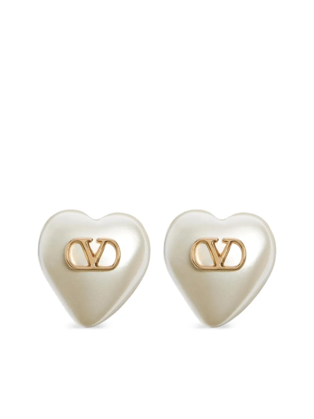 Valentino Garavani Vlogo earrings - Wit