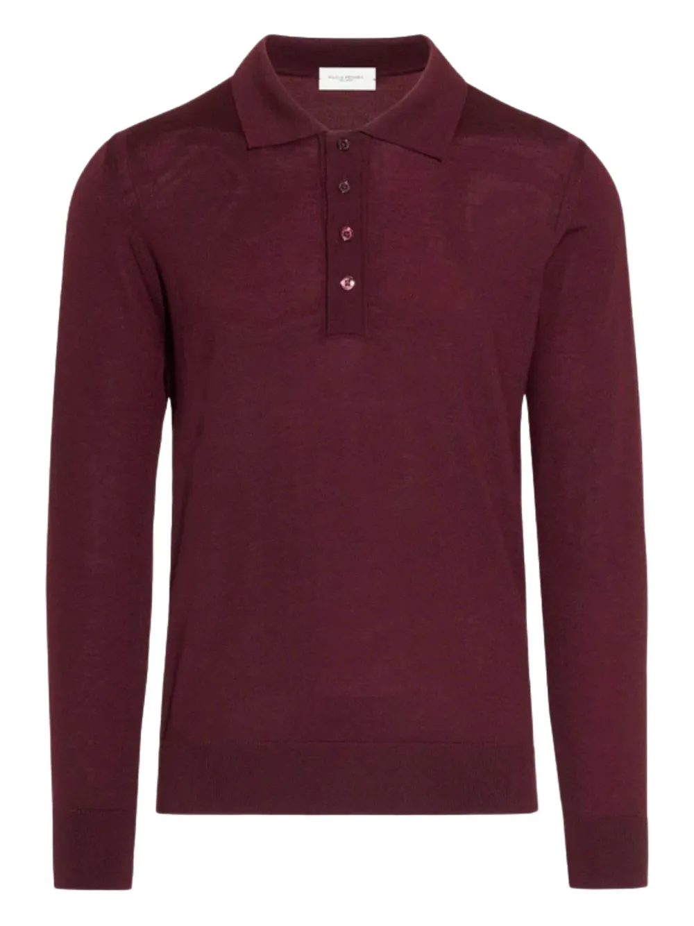 Paolo Pecora long-sleeved knitted polo shirt - Rosso