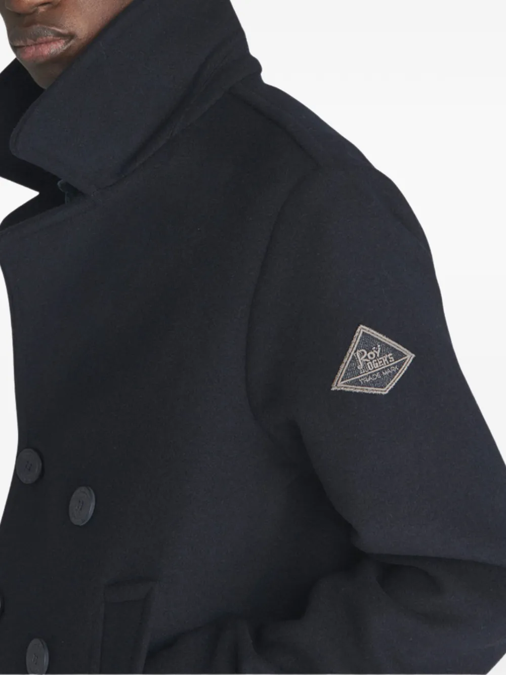 Roy Rogers double-breasted coat Blauw