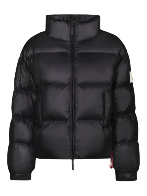 AFTER LABEL high-neck feather puffer jacket