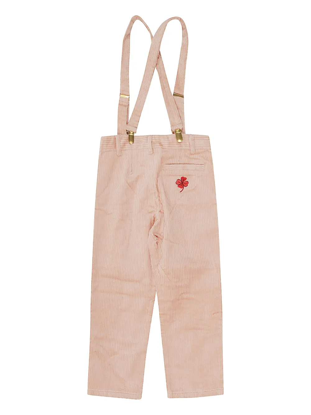Mini Rodini clover corduroy suspender trousers | Girls Casual Trousers | Image 2