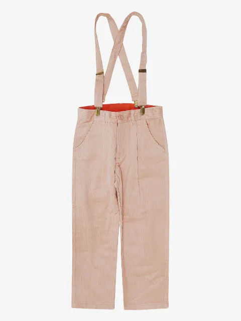 Mini Rodini clover corduroy suspender trousers