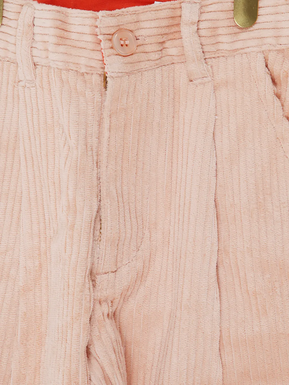 Mini Rodini Clover Corduroy Suspender Trousers In Pink