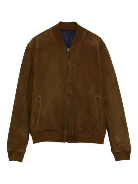 Roy Rogers zip reversible leather bomber jacket