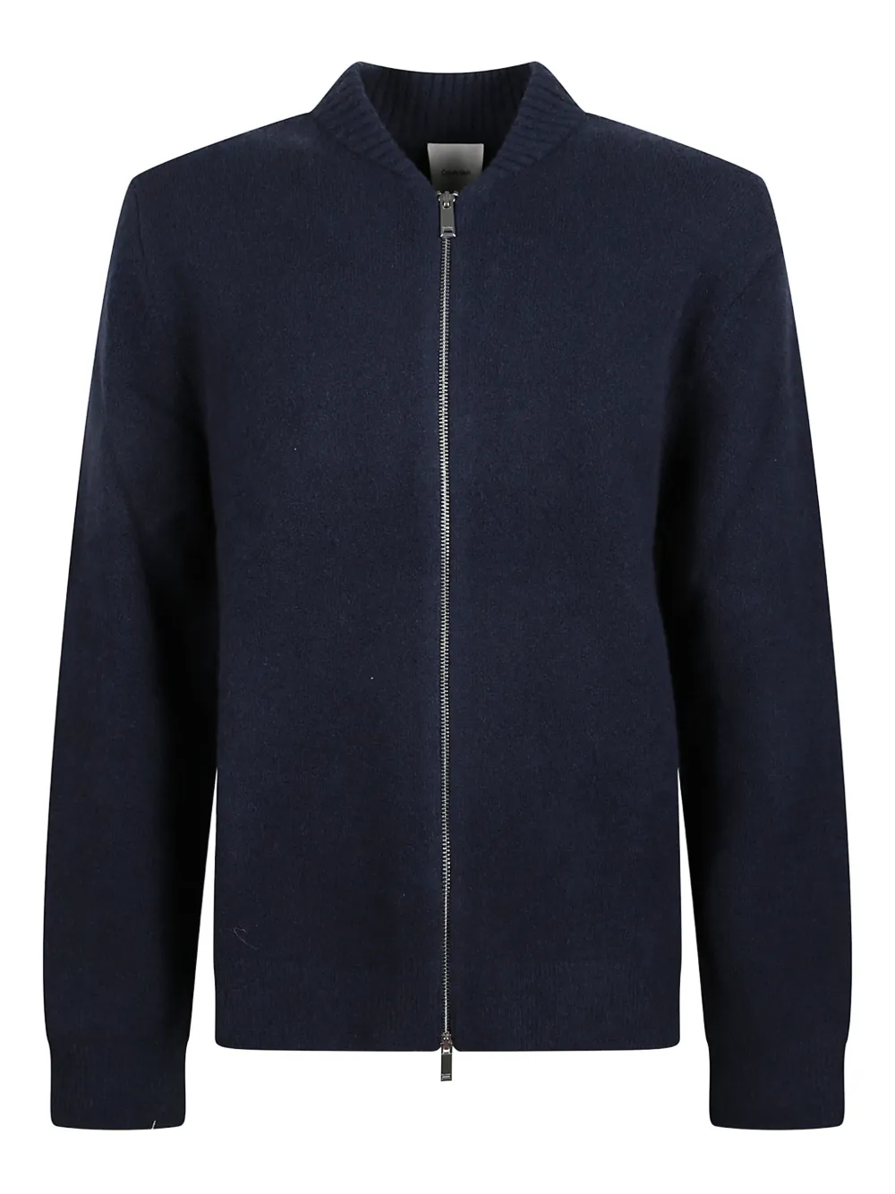 Calvin Klein zip ribbed-collar cardigan | Blue | Image 1