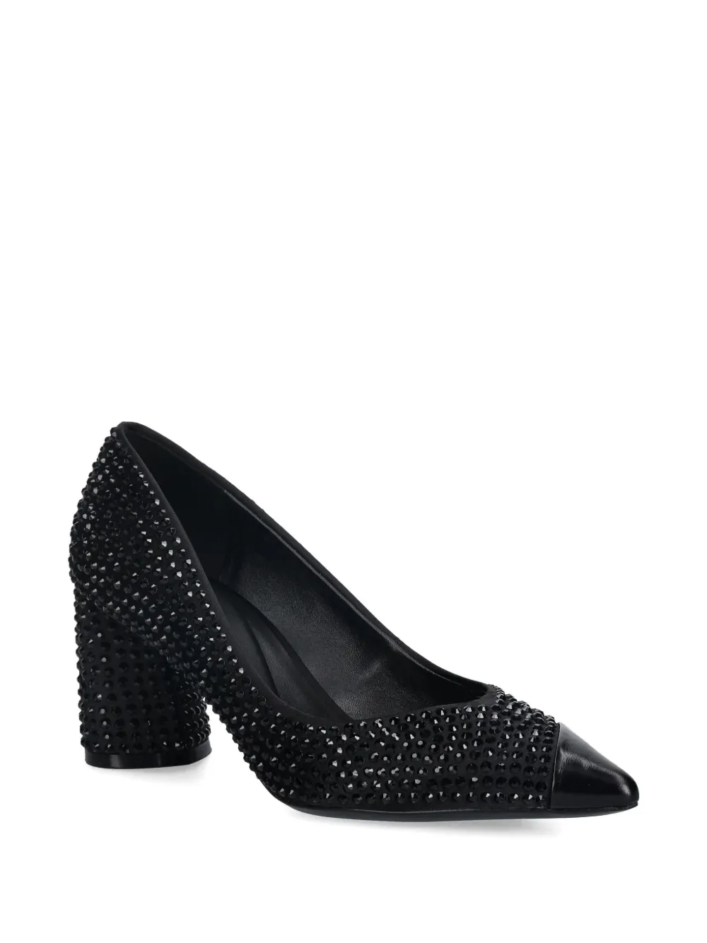 BOSS 70 mm verfraaide pumps met blokhak Zwart
