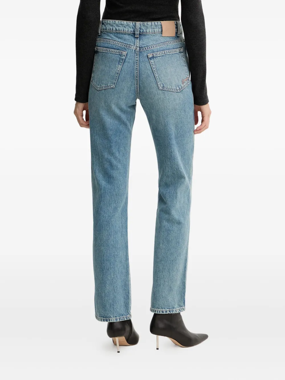 Hugo Boss Logo-patch Jeans In Blue