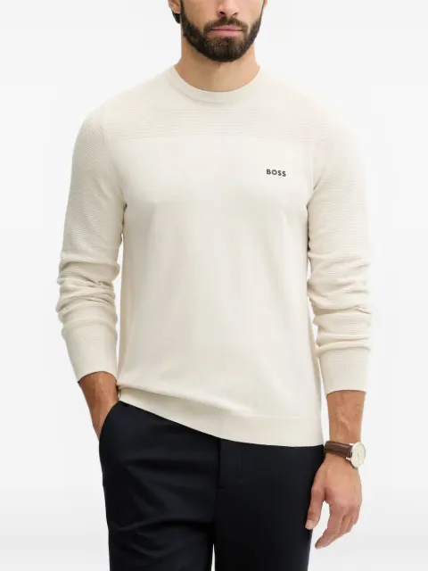 BOSS ribbed logo knitwear
