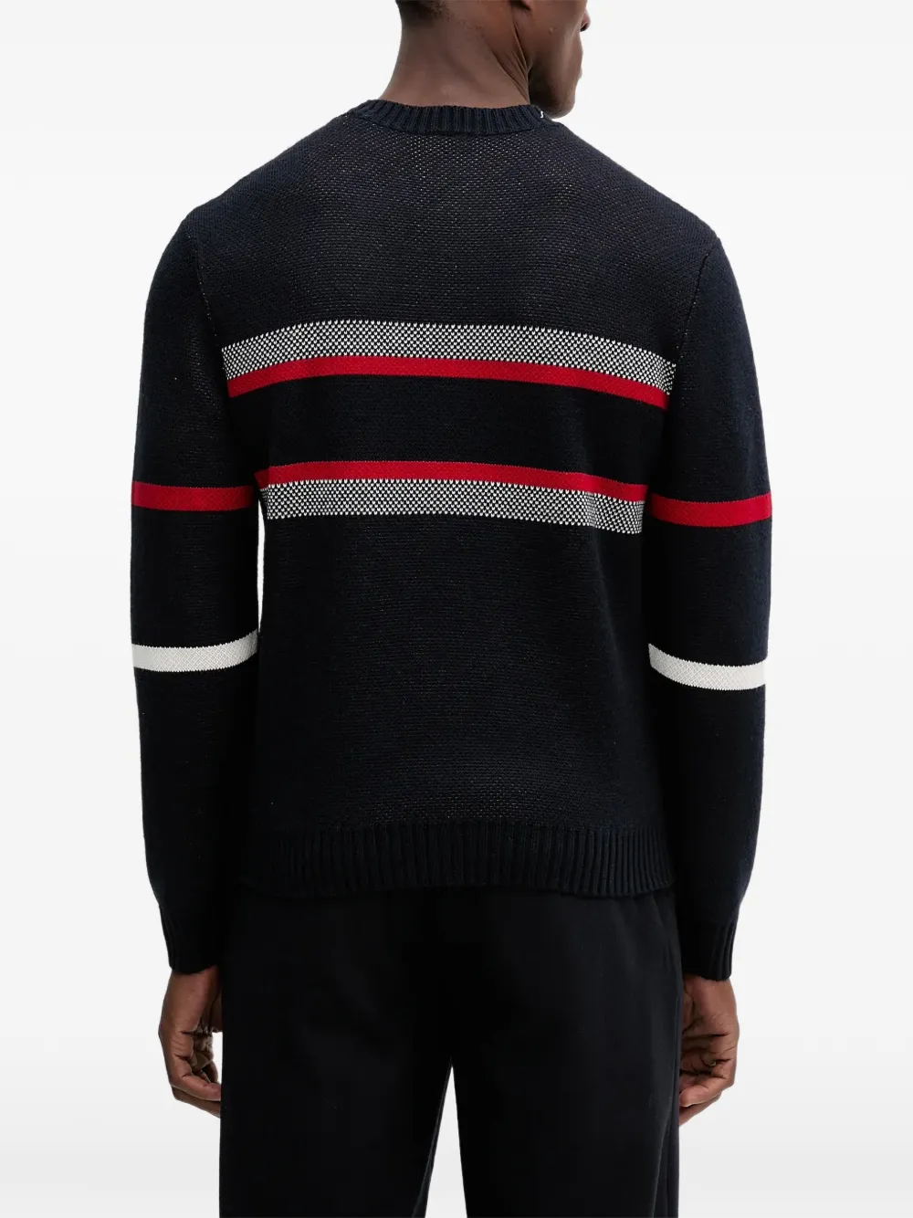 Armani Exchange Gestreepte trui Zwart