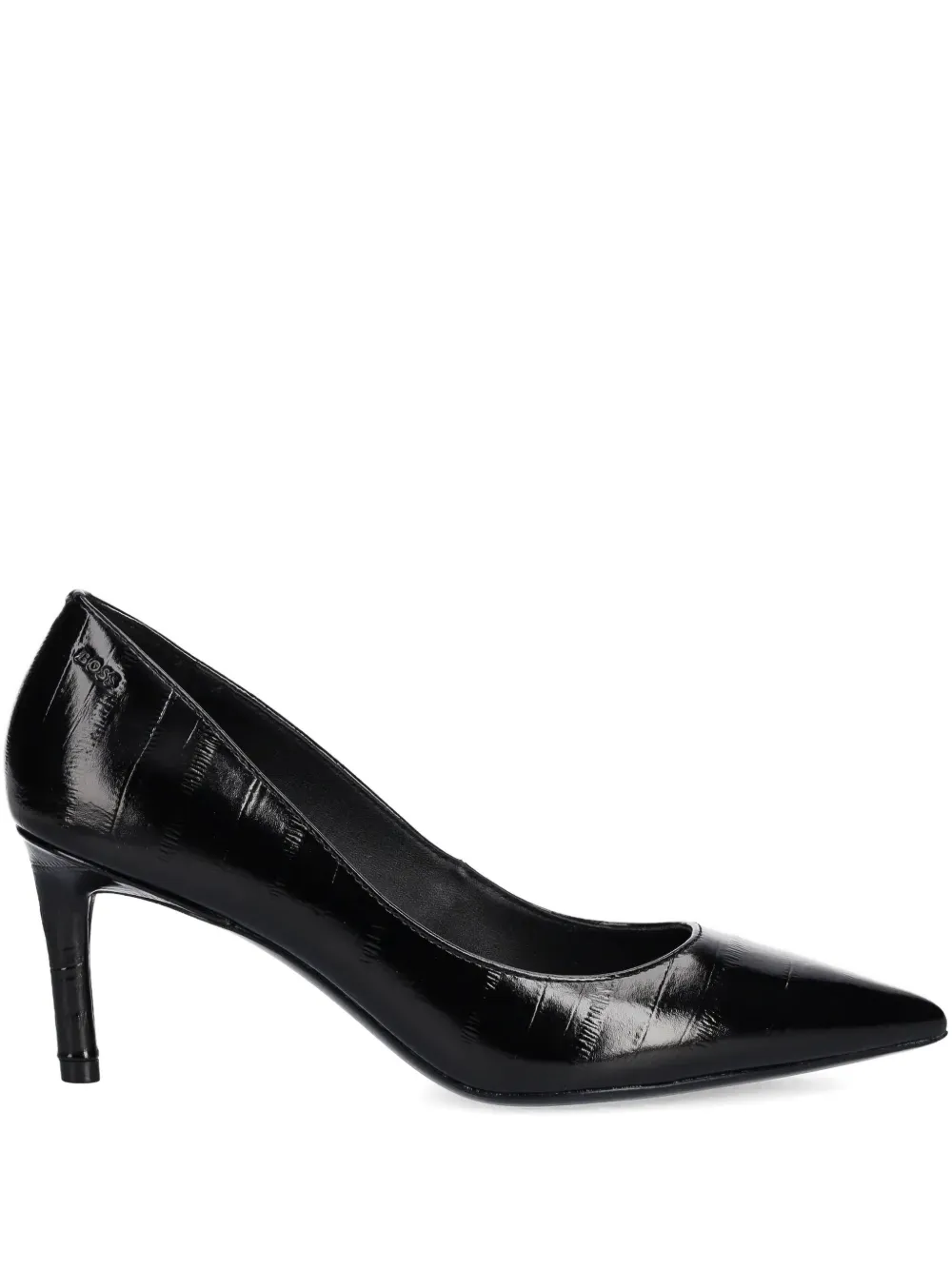 Hugo Boss 70mm Pointed Embossed Pumps In Black