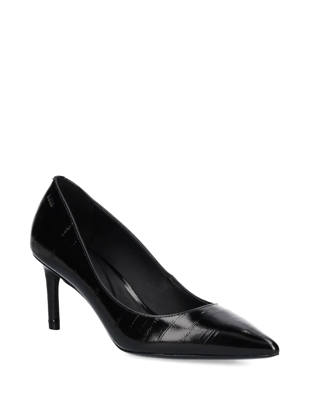 Hugo Boss 70mm Pointed Embossed Pumps In Black