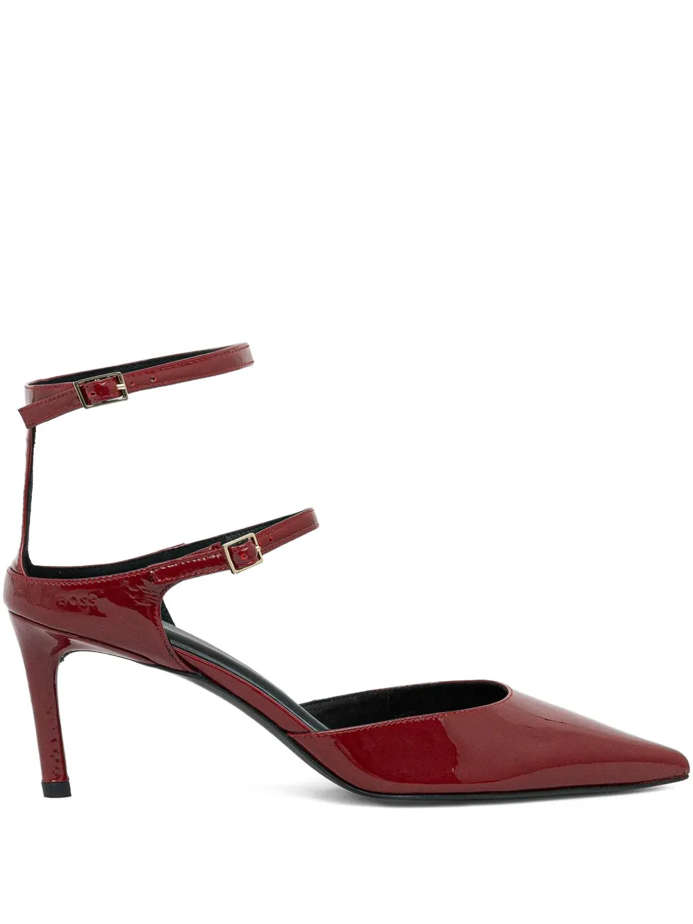BOSS 70mm ankle-strap pumps Rood