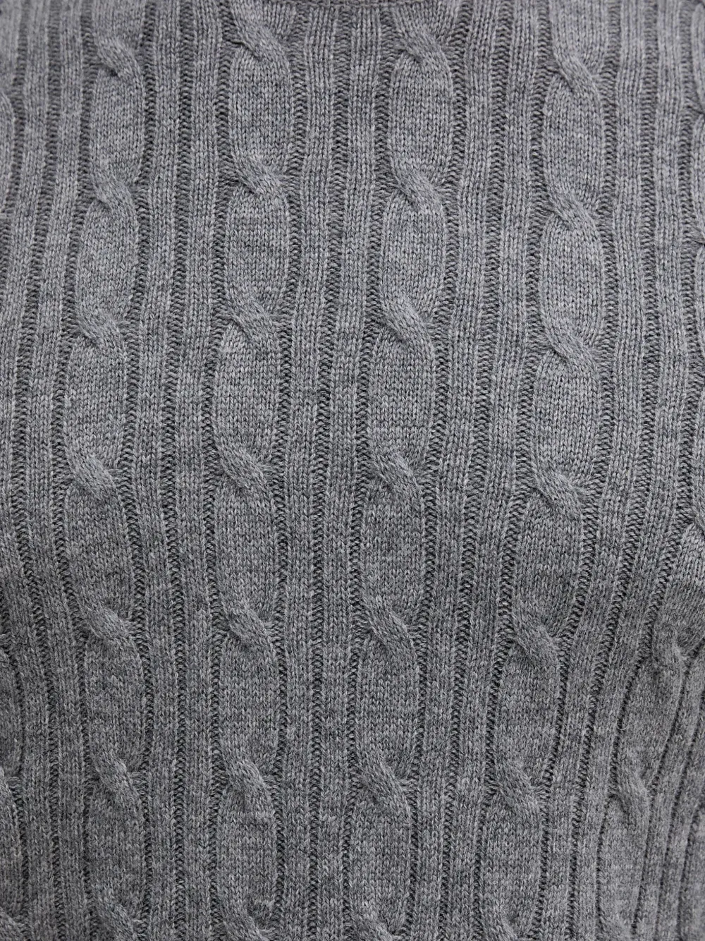 BOSS Kabelgebreide trui Grijs