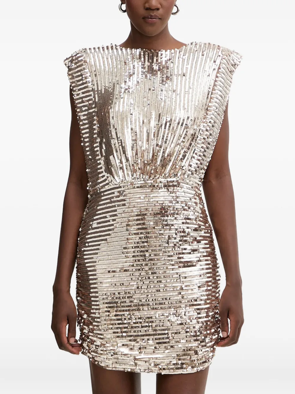 BOSS sequin-embellished mini dress - ゴールドトーン BOSS sequin-embellished mini dress - ゴールドトーン