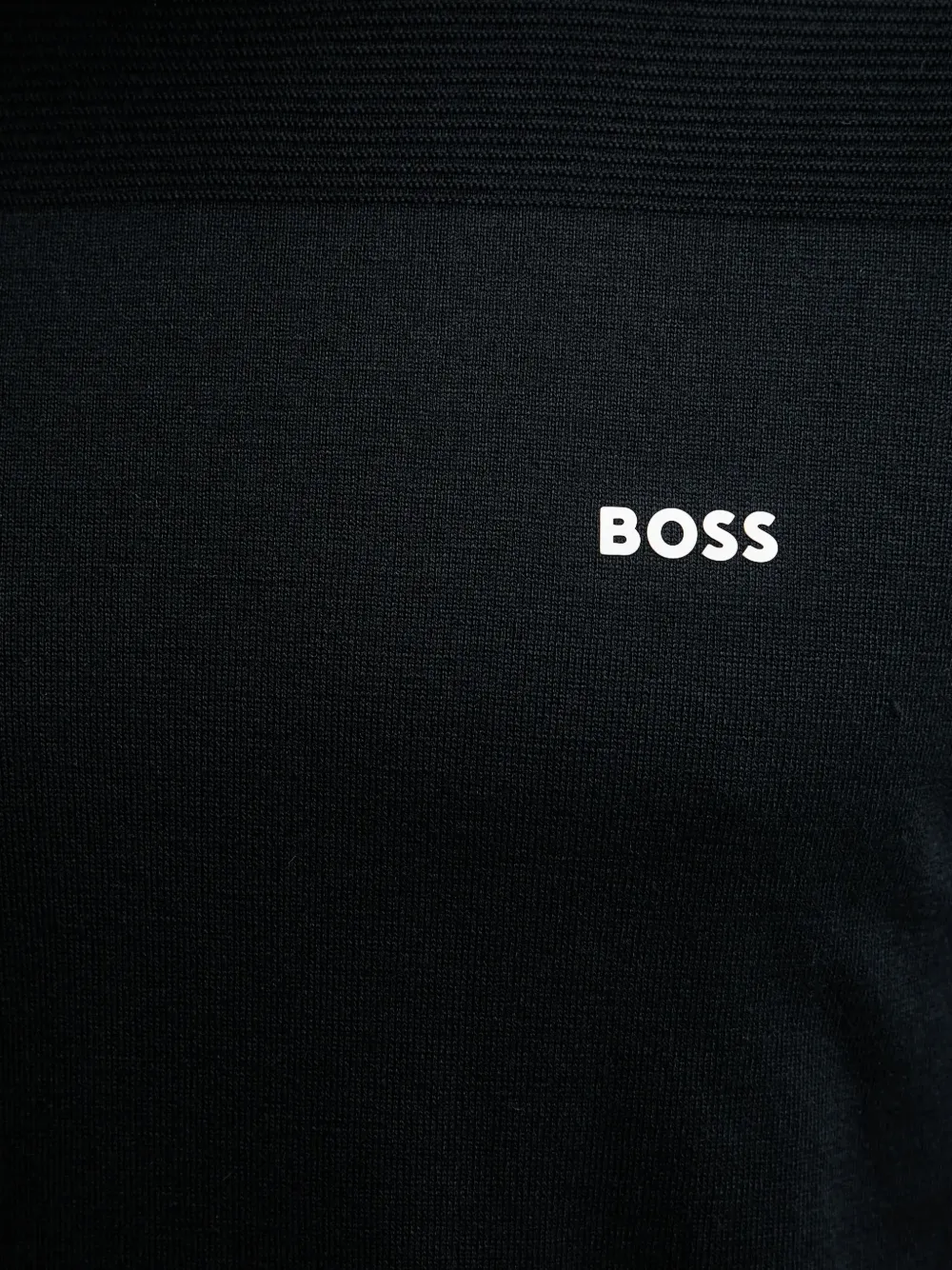 BOSS Trui met logodetail Zwart