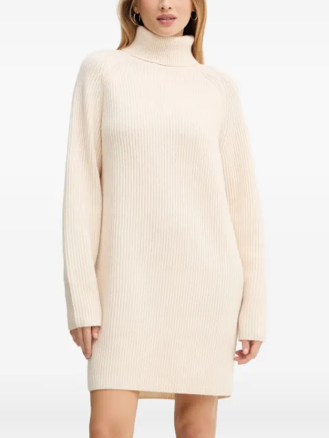 BOSS roll-neck knitted mini dress