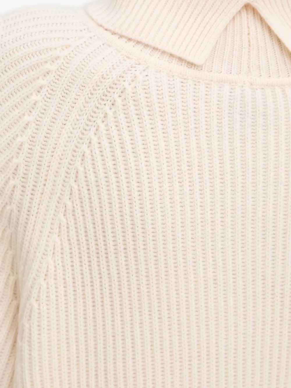 Hugo Boss Roll-neck Knitted Mini Dress In Neutral