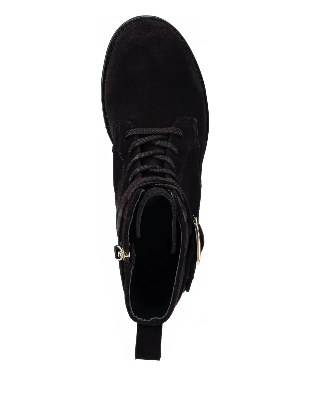 BOSS Combat boots met gesp en veters Zwart