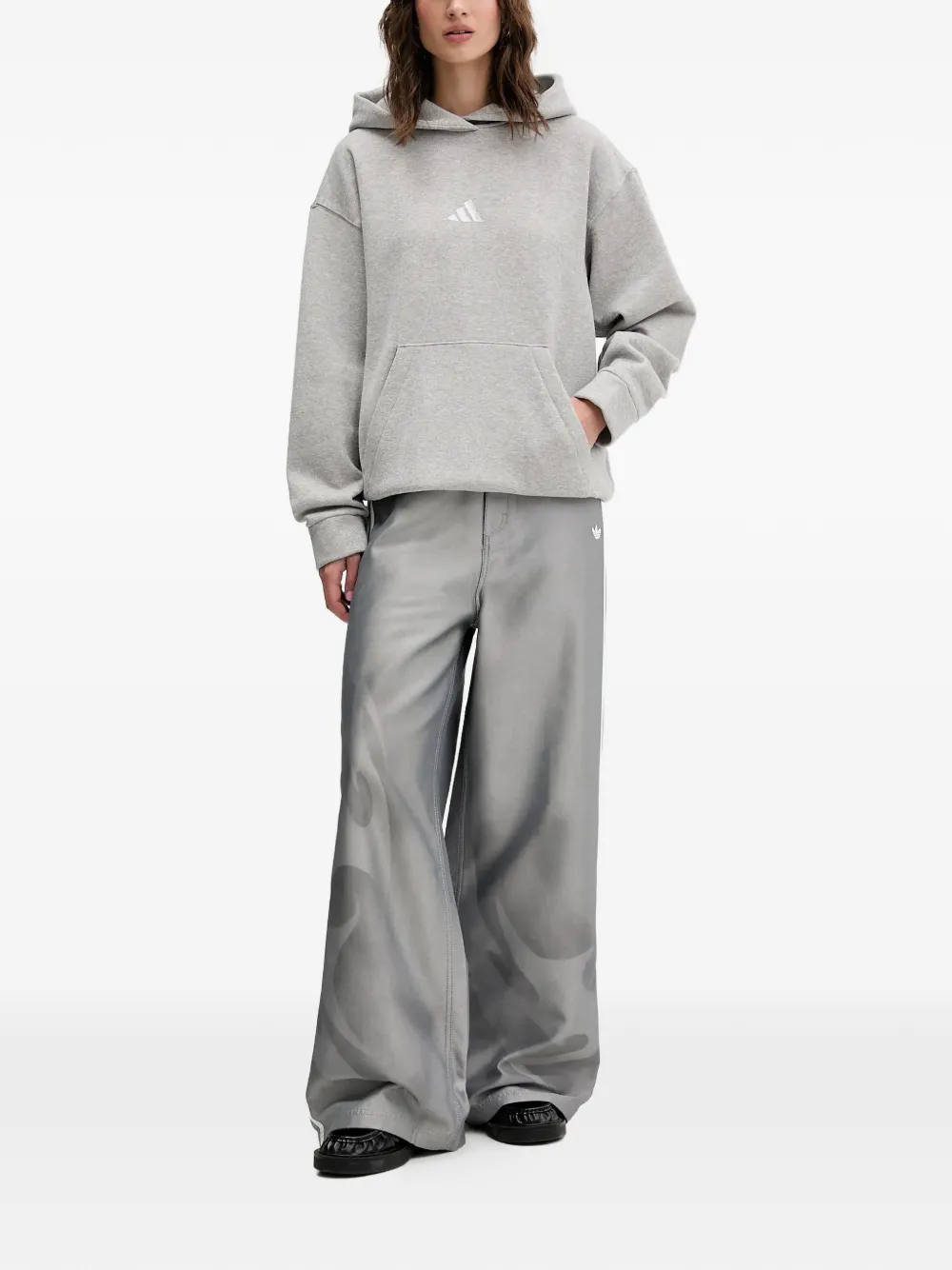 Adidas stripe-detail jeans - Grijs