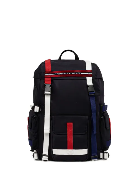 Armani Exchange logo-embroidered backpack