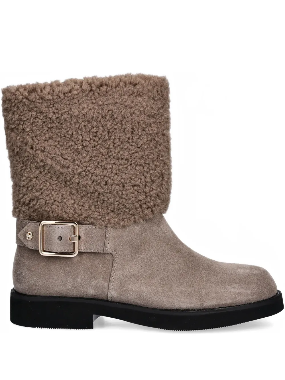 Hugo Boss Buckle-detailed Ankle Boots In Neutral