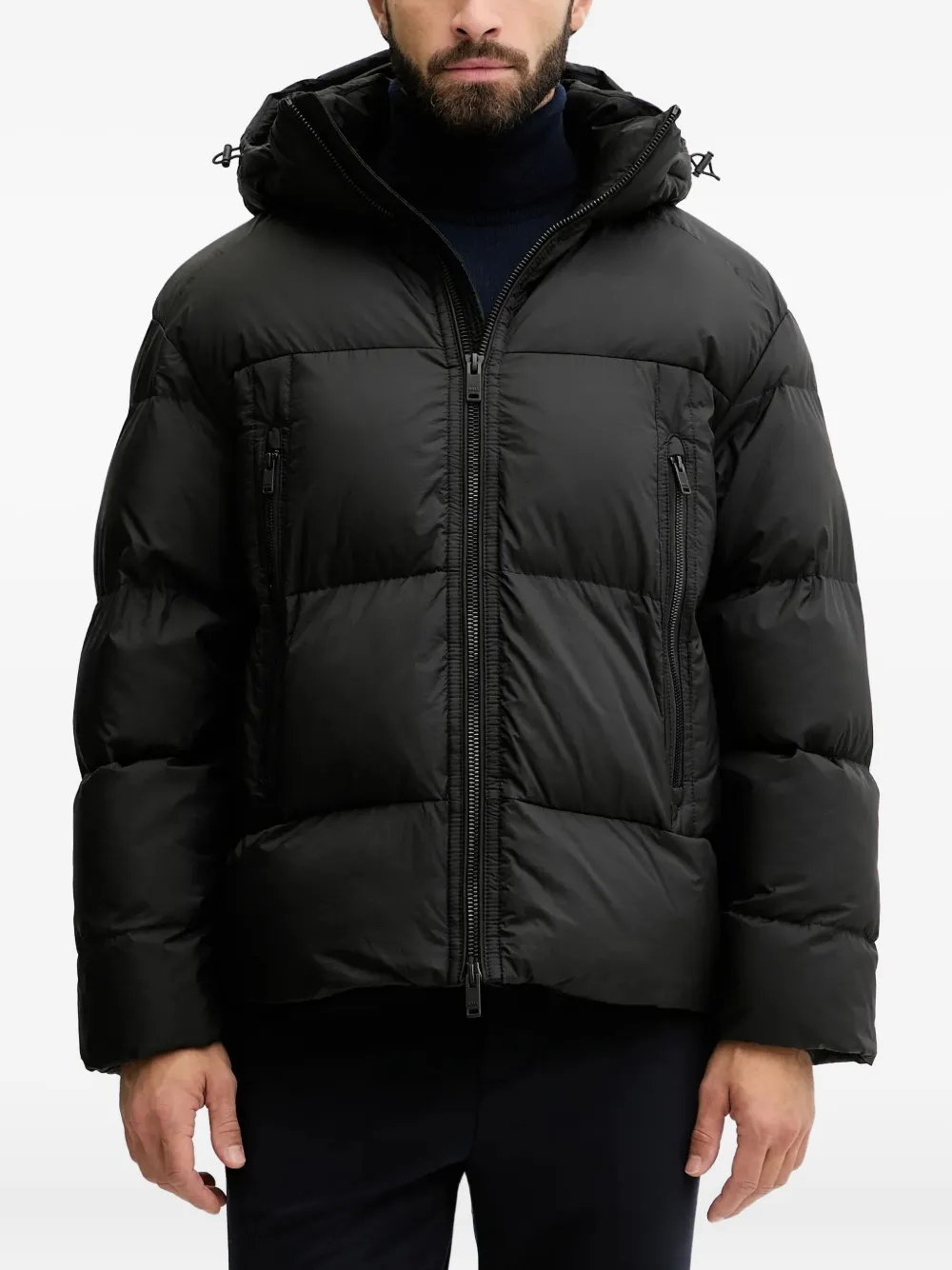 BOSS zip-up padded jacket | Black | Image 1