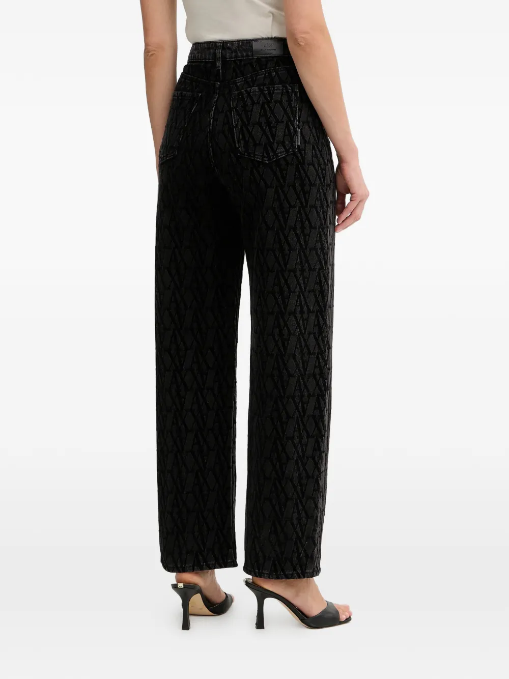  Armani Exchange Patterned Jeans - Black 
