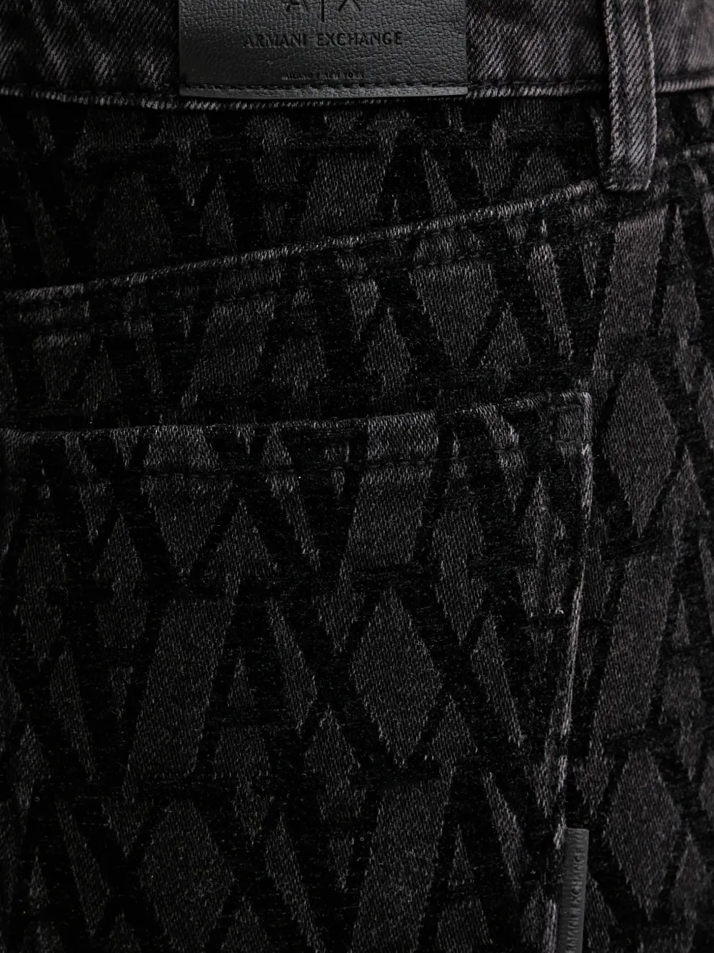 Armani Exchange Jeans met patroon Zwart
