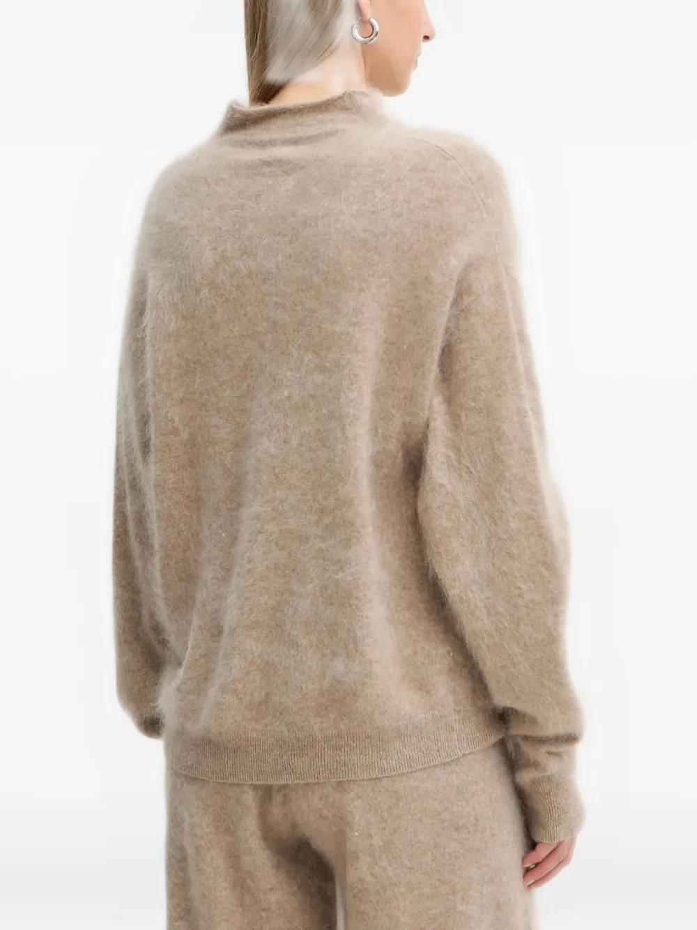 Hugo Boss Funnel-neck Sweater In Neutral