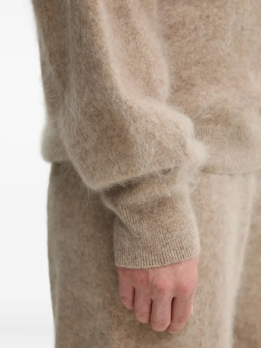 Hugo Boss Funnel-neck Sweater In Neutral