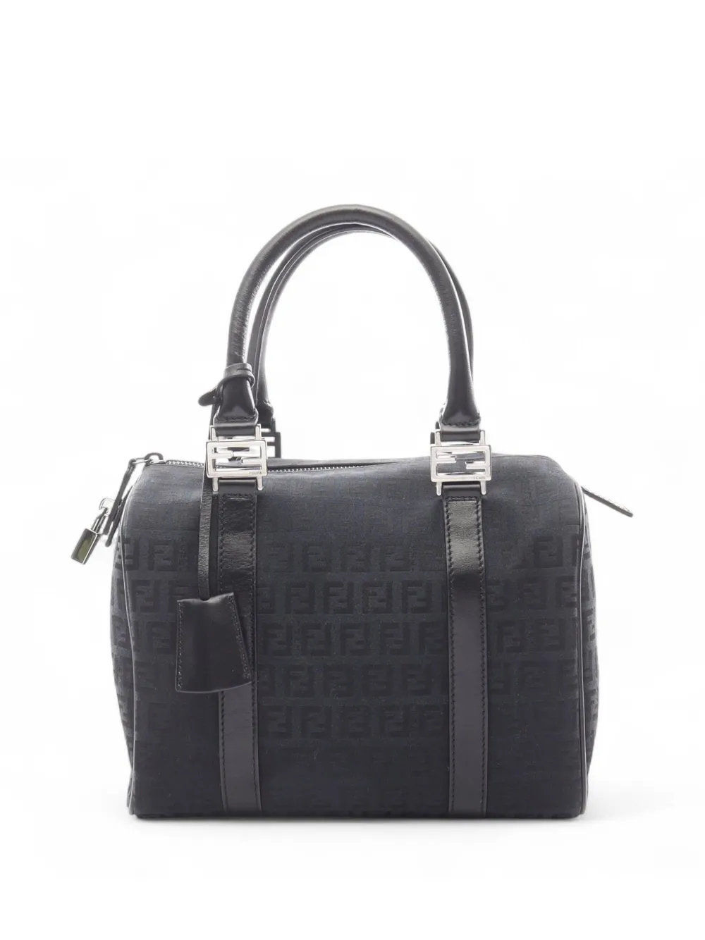 Fendi Pre-Owned 2010-2025 Small Zucchino Canvas Boston Bag handbag | Blue | Image 1