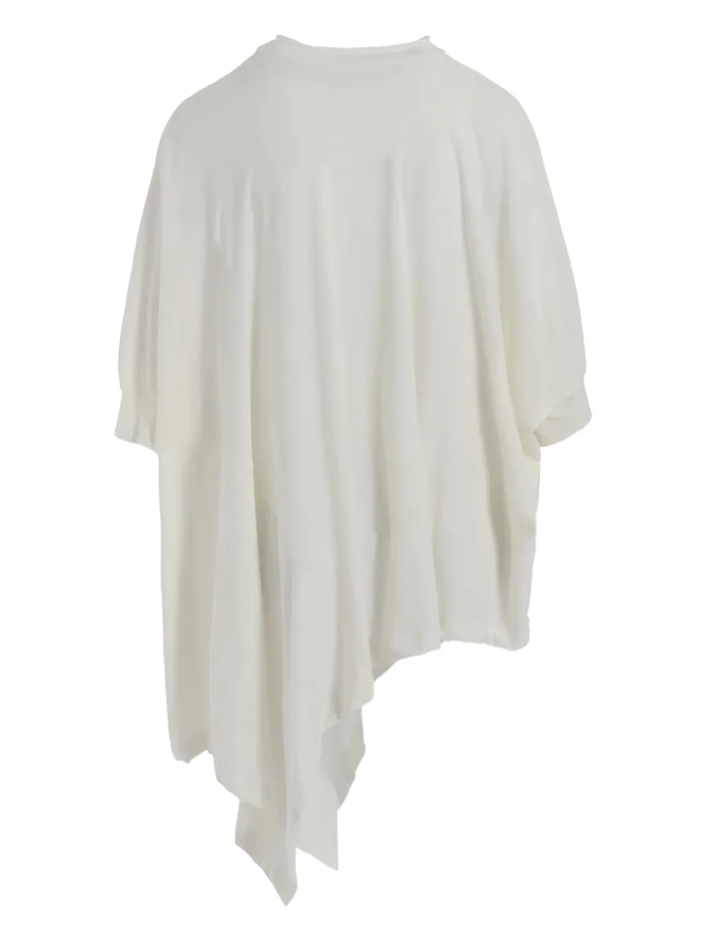 Y's Asymmetric Crew-neck T-shirt In White