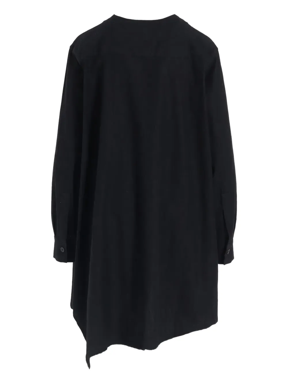 Y's button-placket asymmetric blouse - Zwart