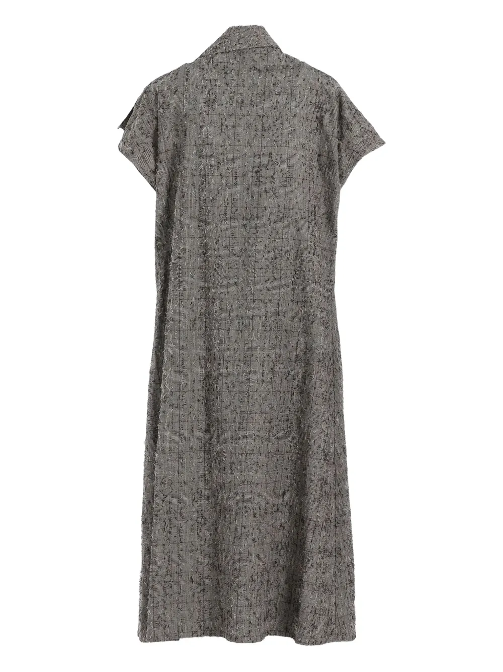 Y's buttoned short-sleeve midi dress - Grijs