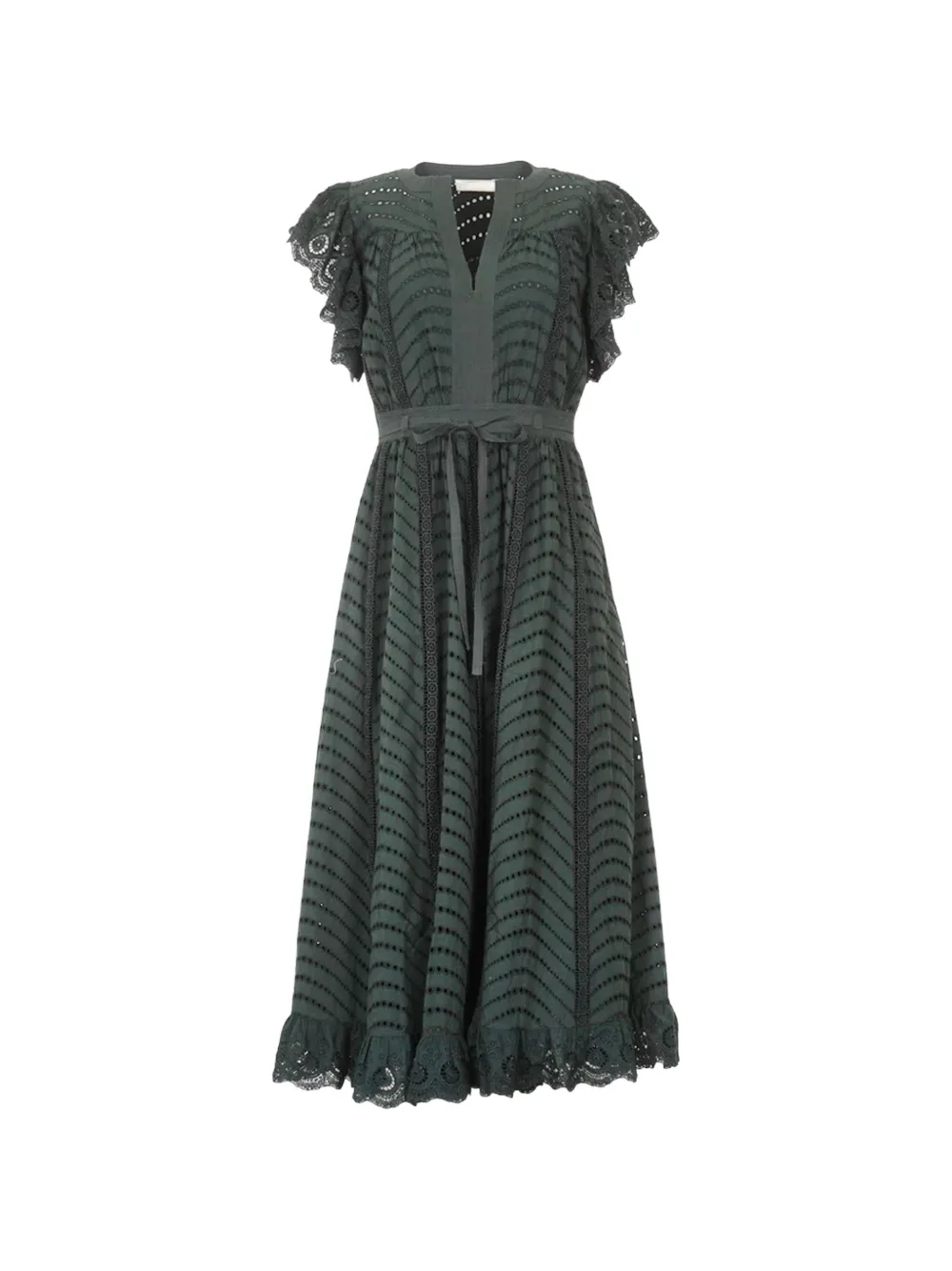 Ulla Johnson Olga ruffled maxi dress - Green