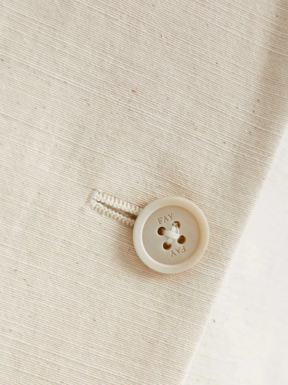 Fay jack met dubbele rij knopen Wit