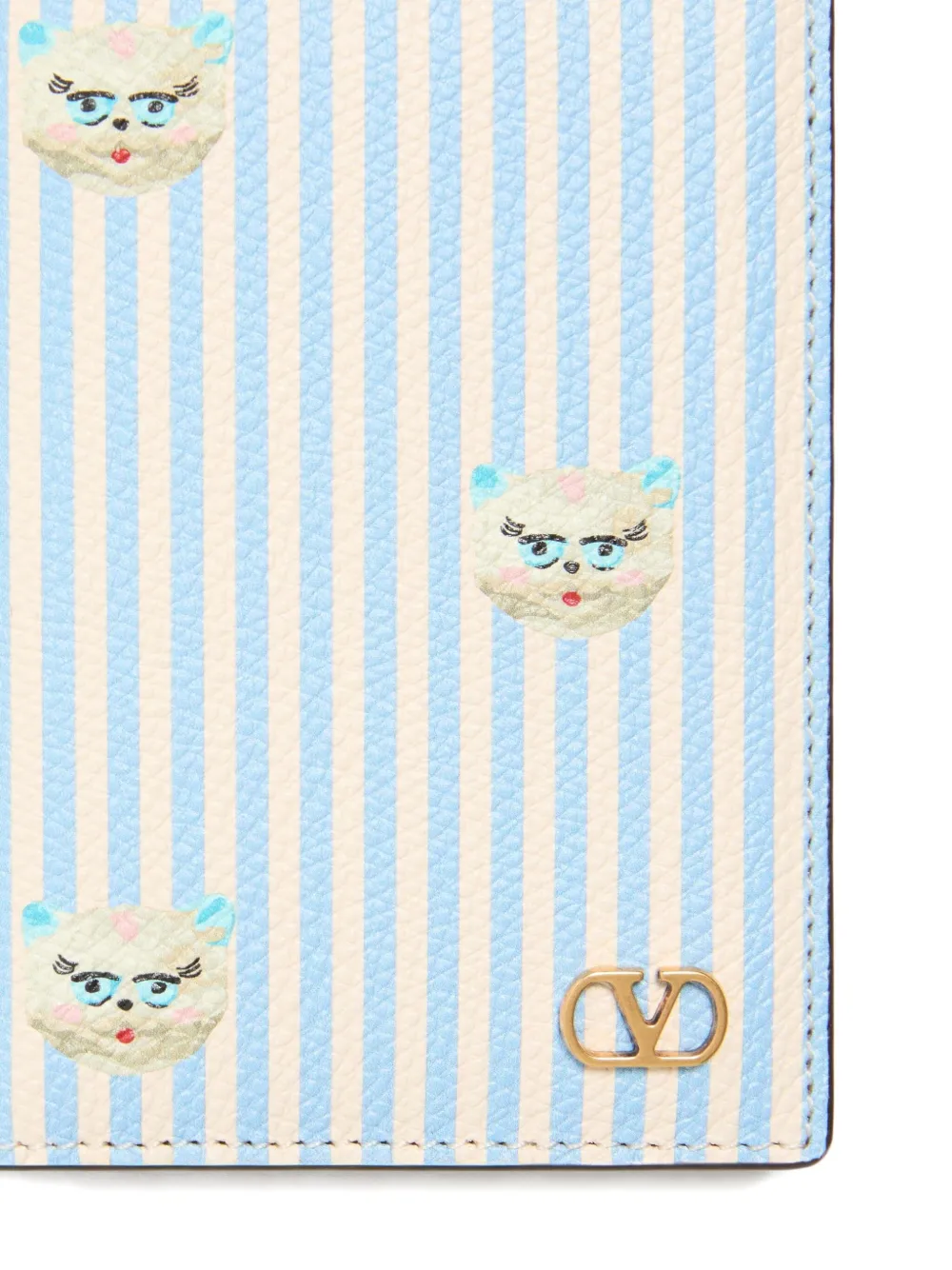 Valentino Garavani Le Chat de la Maison portemonnee met print Blauw