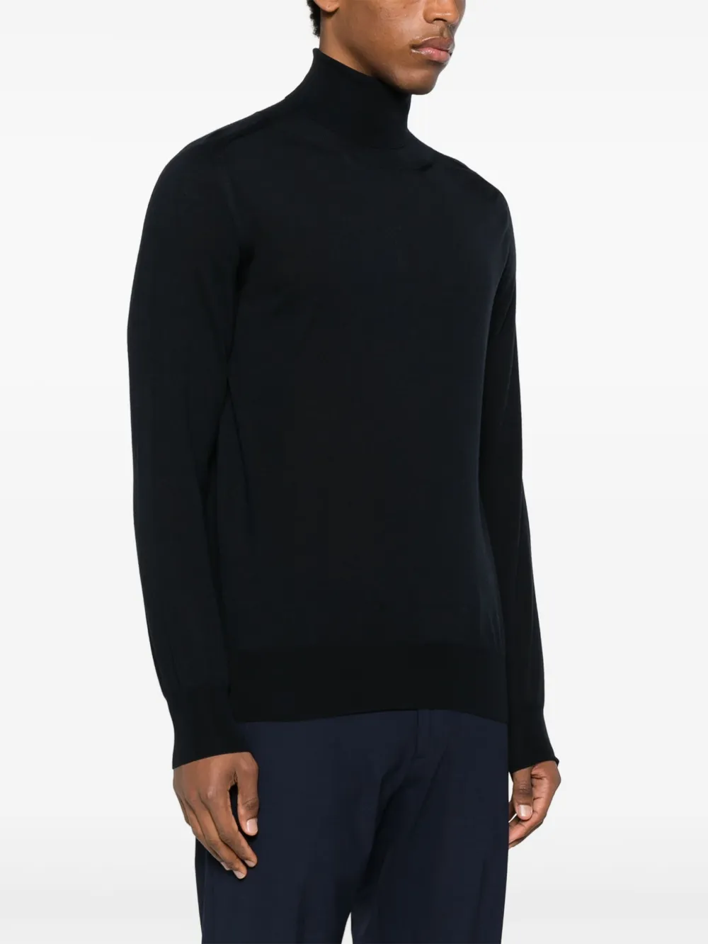 Fumagalli Navy Blue Turtleneck Sweater In Blue