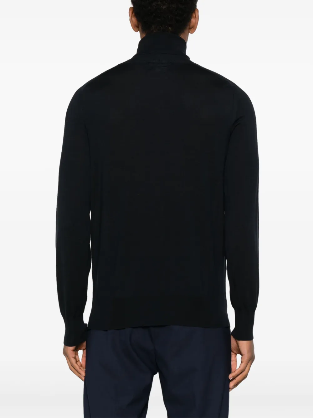 Fumagalli Navy Blue Turtleneck Sweater In Blue