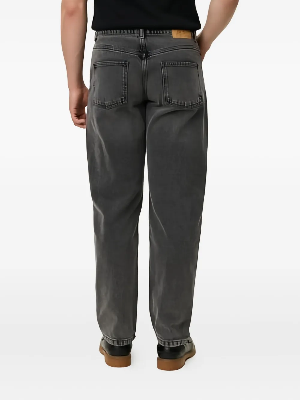 Les Deux Ryder jeans met verwassen effect - Grijs