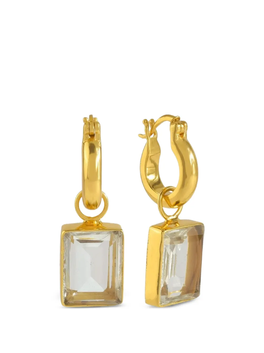 SHYLA Sorrento crystal-embellished hoop earrings - Oro