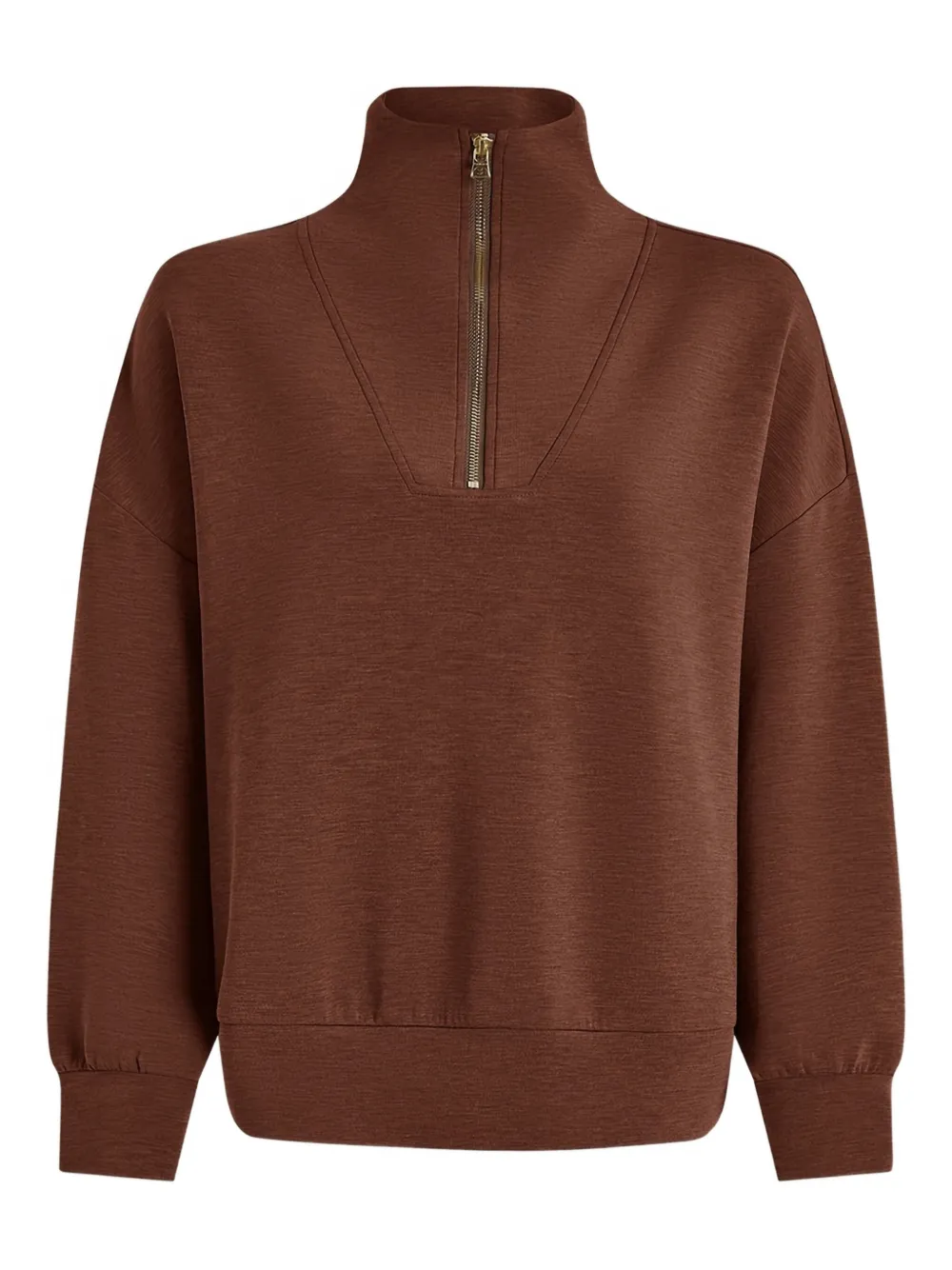 Varley Hawley Half-zip Sweatshirt In Brown